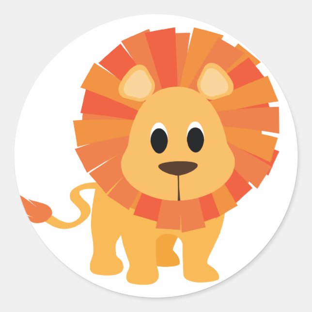 Sticker Lion Classic Rond (Devant)