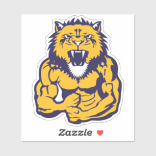 Sticker lion corps bodybuilding musculation design muscu