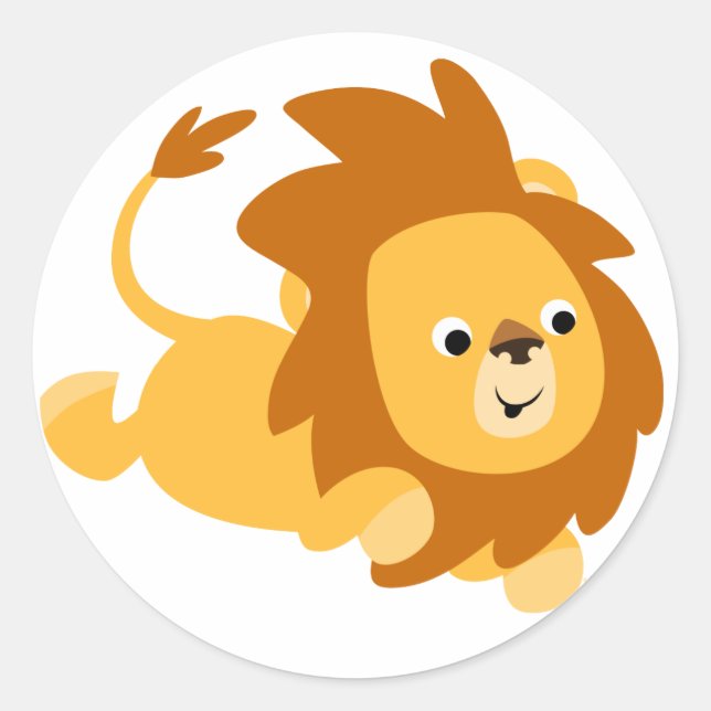 Sticker Lion de jeu de dessin mignon (Devant)