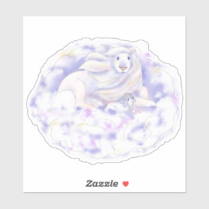 Sticker Lion et agneau