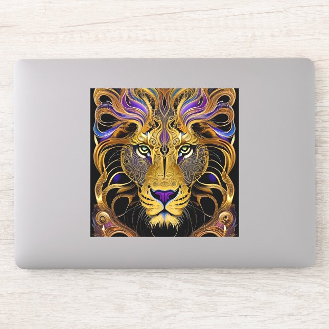 Sticker Lion Gold Filigree (Ordinateur)