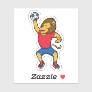 Sticker Lion Handball player Handball