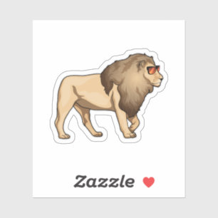 Sticker Lion Lunettes de soleil