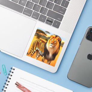 Sticker Lion Tiger