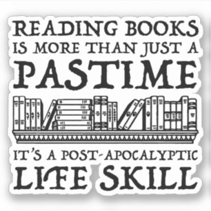 Sticker Lire Des Livres Est Plus Qu'Un Simple Pastime