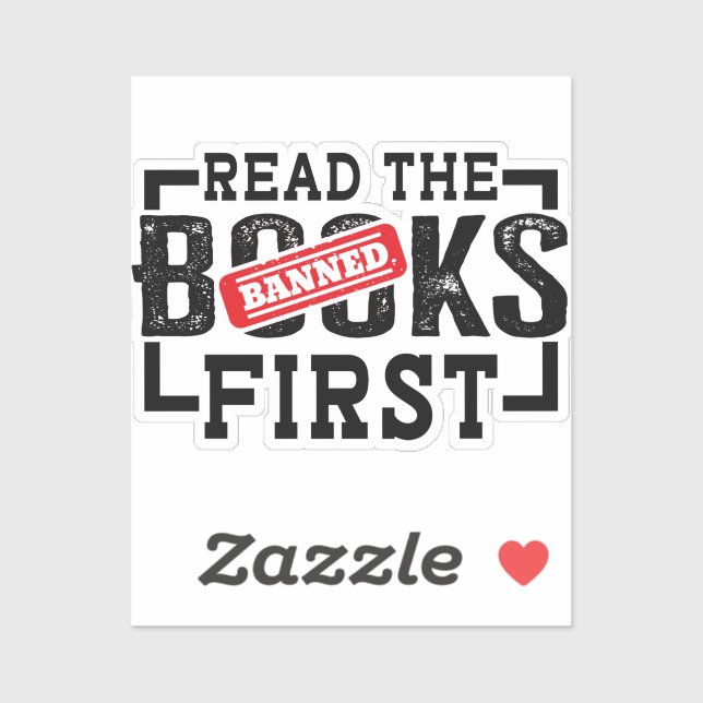 Sticker Lire Livres Interdits Premier Amoureux De Livre Dr (Feuille)