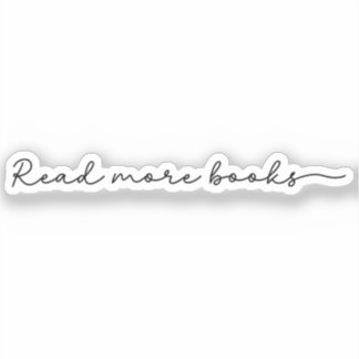 Sticker Lire plus Livres minimaliste