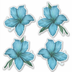 Sticker Lis bleus peints