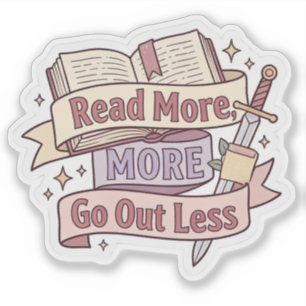 Sticker Lisez plus, sortez moins - Lecteur Cosy Drôle