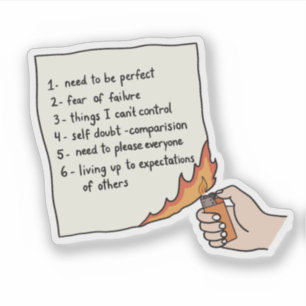 Sticker Liste de combustion Rituel thérapeutique Santé men