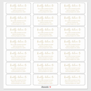 Sticker Liste d'invités entièrement personnalisable Étique
