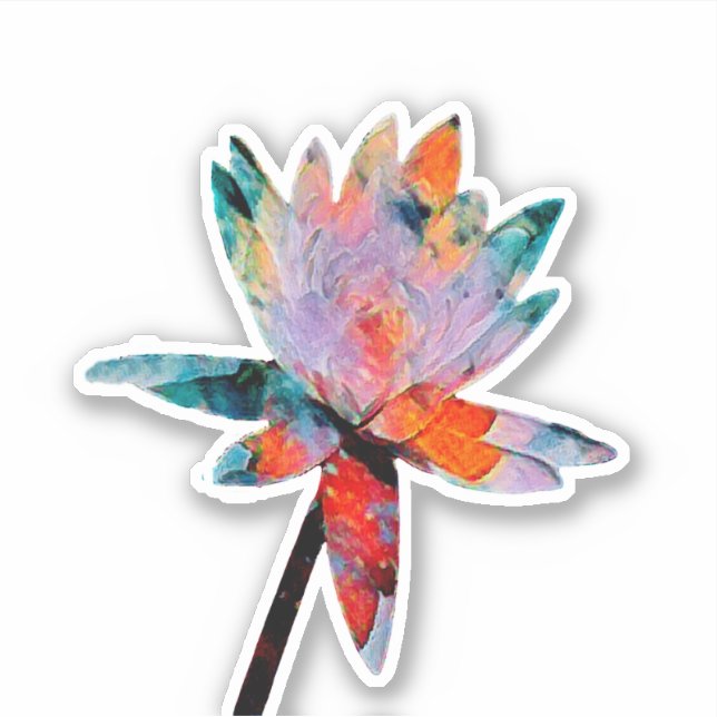 Sticker Lit d'eau aux couleurs magiques (Devant)