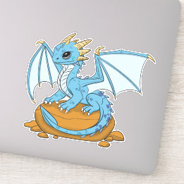 Sticker Little Blue Dragon
