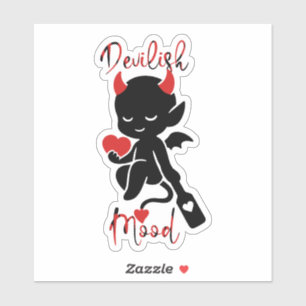 Sticker Little Devil Baddie avec Paddle "Dévilish Mood"