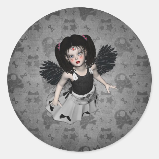 Sticker Little Goth Angel (Devant)