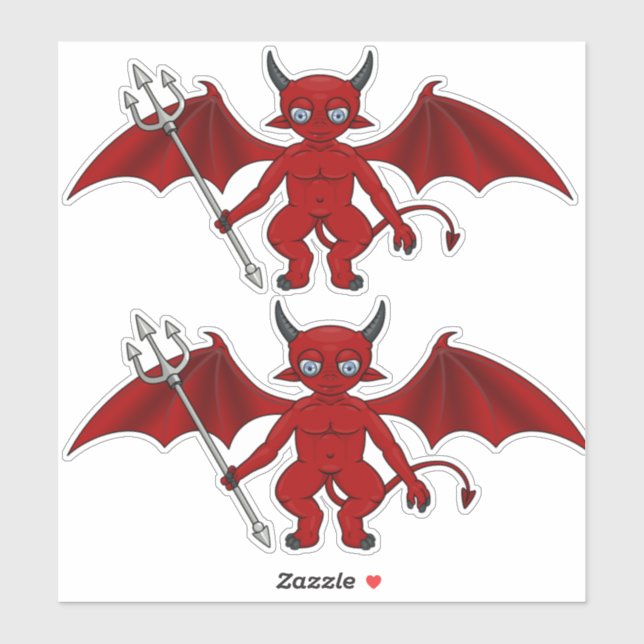 Sticker Little Red Devil Thunder_Cove (Feuille)