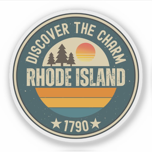 Sticker Little Rhody - RI State Souvenir (Devant)