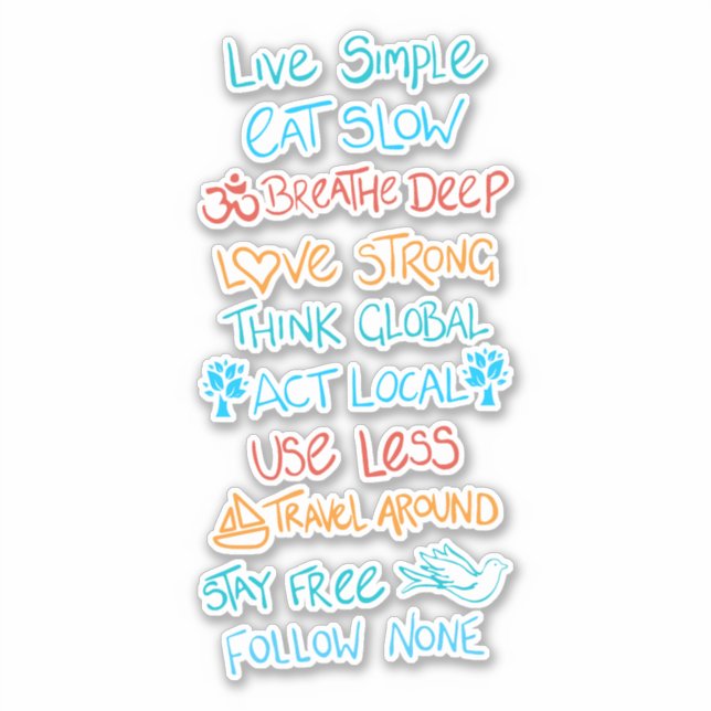 Sticker Live Simple 2 (Devant)