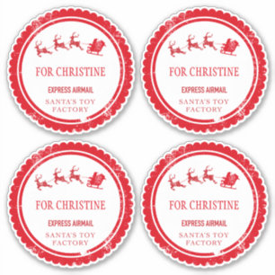 Sticker Livraison de Noël par Père Noël North Pôle