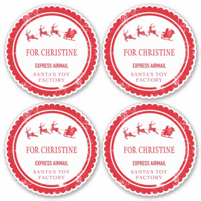 Sticker Livraison de Noël par Père Noël North Pôle (Devant)