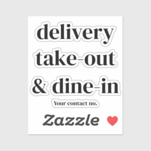 Sticker livraison, départ & dîner dans les restaurants/caf