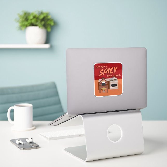 Sticker Livre épicé Cook Romance Auteur Cheeky Fun (Ordinateur portable sur le bureau)