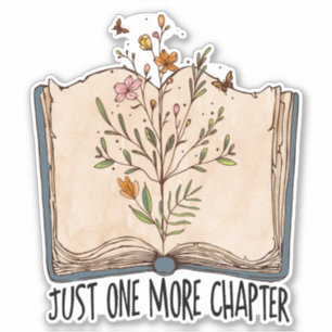 Sticker Livre papillon fleur sauvage un chapitre de plus