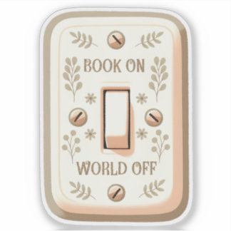 Sticker Livre Sur World Off Aesthétique Lecture Lover