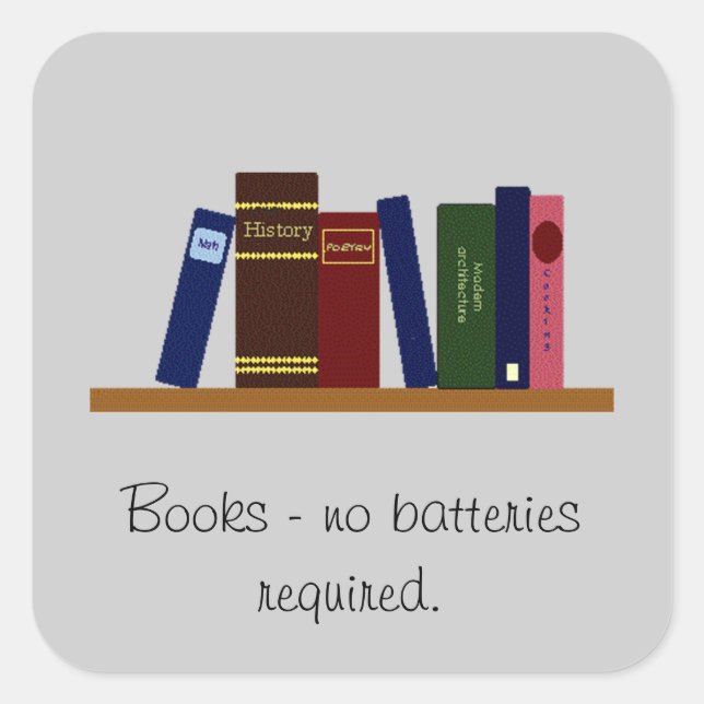 Sticker - Livres - Aucune Batterie Requise. (Devant)