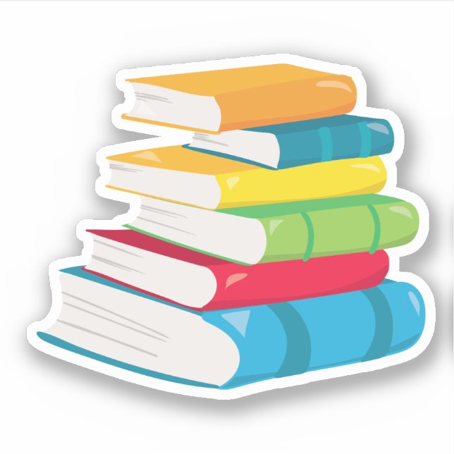 Sticker Livres colorés et tendance (Devant)