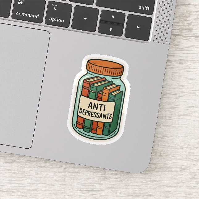 Sticker Livres comme pot de antidépresseurs  (Détail)