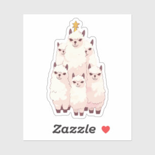 STICKER LLAMA ARBRE DE NOËL