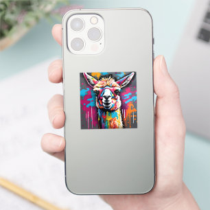 Sticker Llama avec éclaboussures