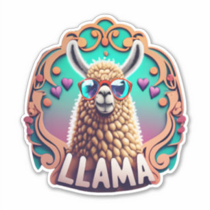 Sticker Llama Decor Delights Stick, Peel et Smile!