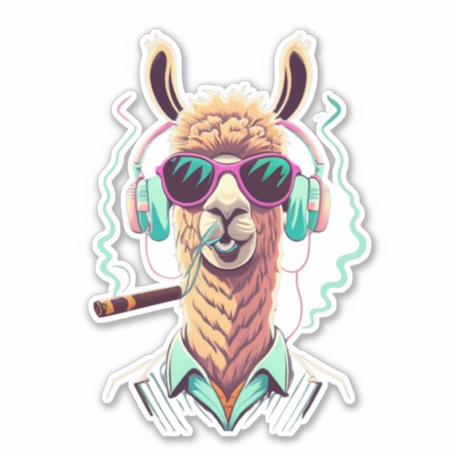 Sticker Llama Favor (Devant)