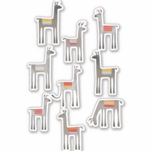 Sticker Llama mignonne Whimsical