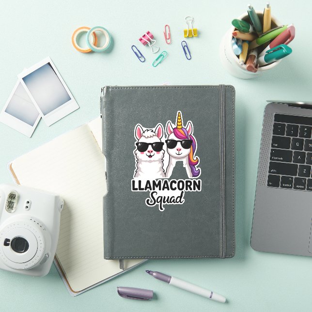 Sticker Llamacorn Squad Funny Unicorn Llama Squad Christma (Couverture iPad)