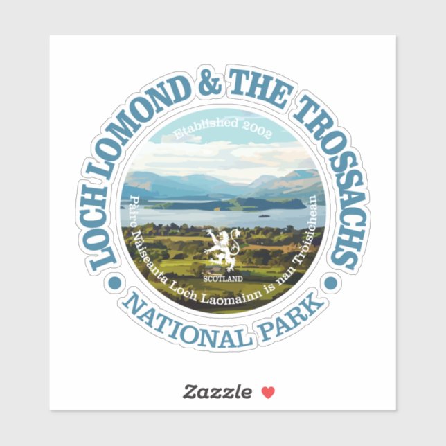 Sticker Loch Lomond et les Trossachs (Feuille)