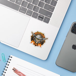 Sticker Logo Art Futuriste de l'Homme Martien