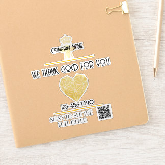 Sticker Logo CŒUR personnalisé MERCI pour Dieu pour l'entr