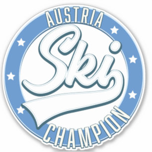 Sticker logo de champion de ski d'Autriche