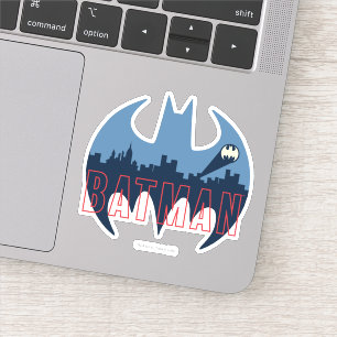 Sticker Logo de chaume avec signal Gotham & chauve-souris