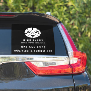 Sticker Logo de l'homme de main de réparation de maison mo