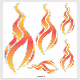 Sticker Logo de l'icône de flamme