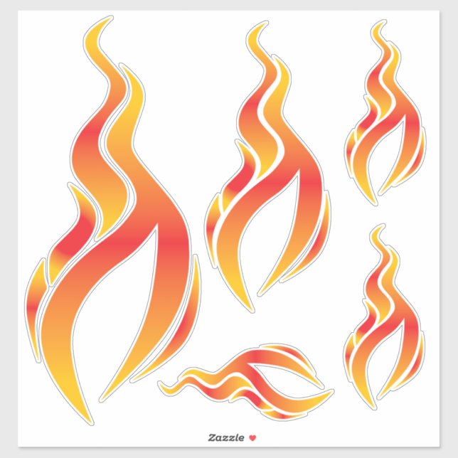 Sticker Logo de l'icône de flamme (Feuille)