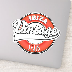 Sticker Logo de style vintage d'Ibiza Espagne