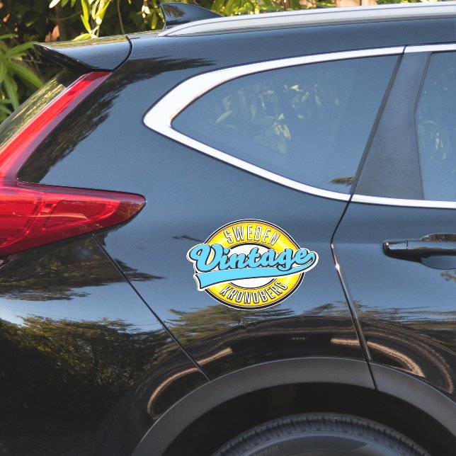 Sticker Logo de style Vintage Kronoberg Suède (Coté voiture)