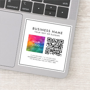Sticker Logo d'entreprise Code QR Texte Modèle XS personna