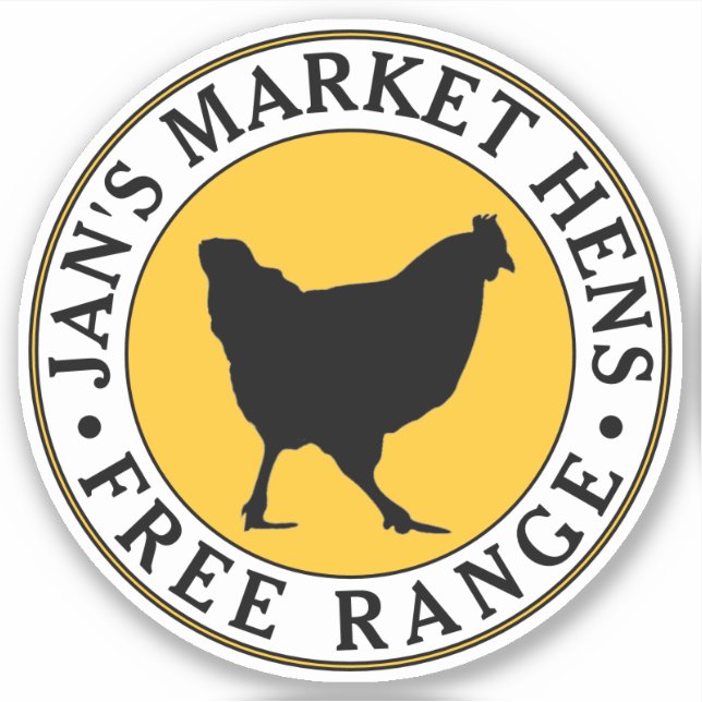 Sticker Logo d'entreprise d'oeufs de marché de fermiers pr (Devant)