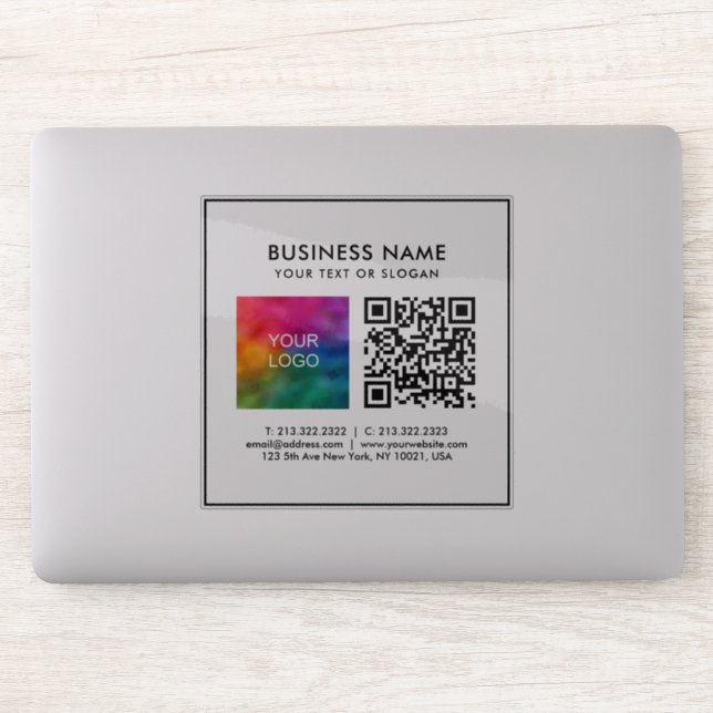 Sticker Logo d'entreprise personnalisé Ajouter un code QR  (Ordinateur)